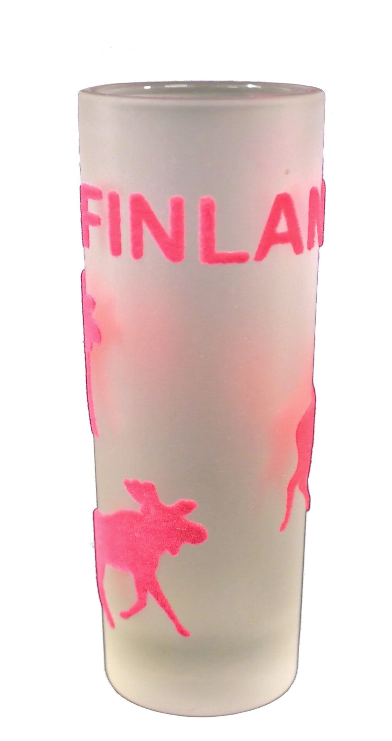 Shottilasi Flokattu Hirvi pinkki 186SP