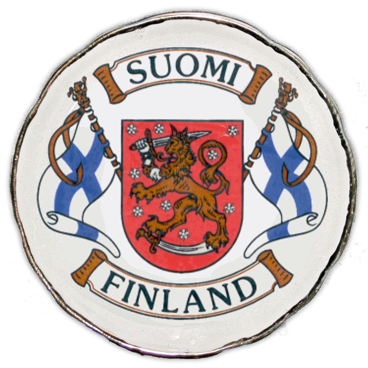 Posliinimagneetti Liput vaakunalla 3000/6002