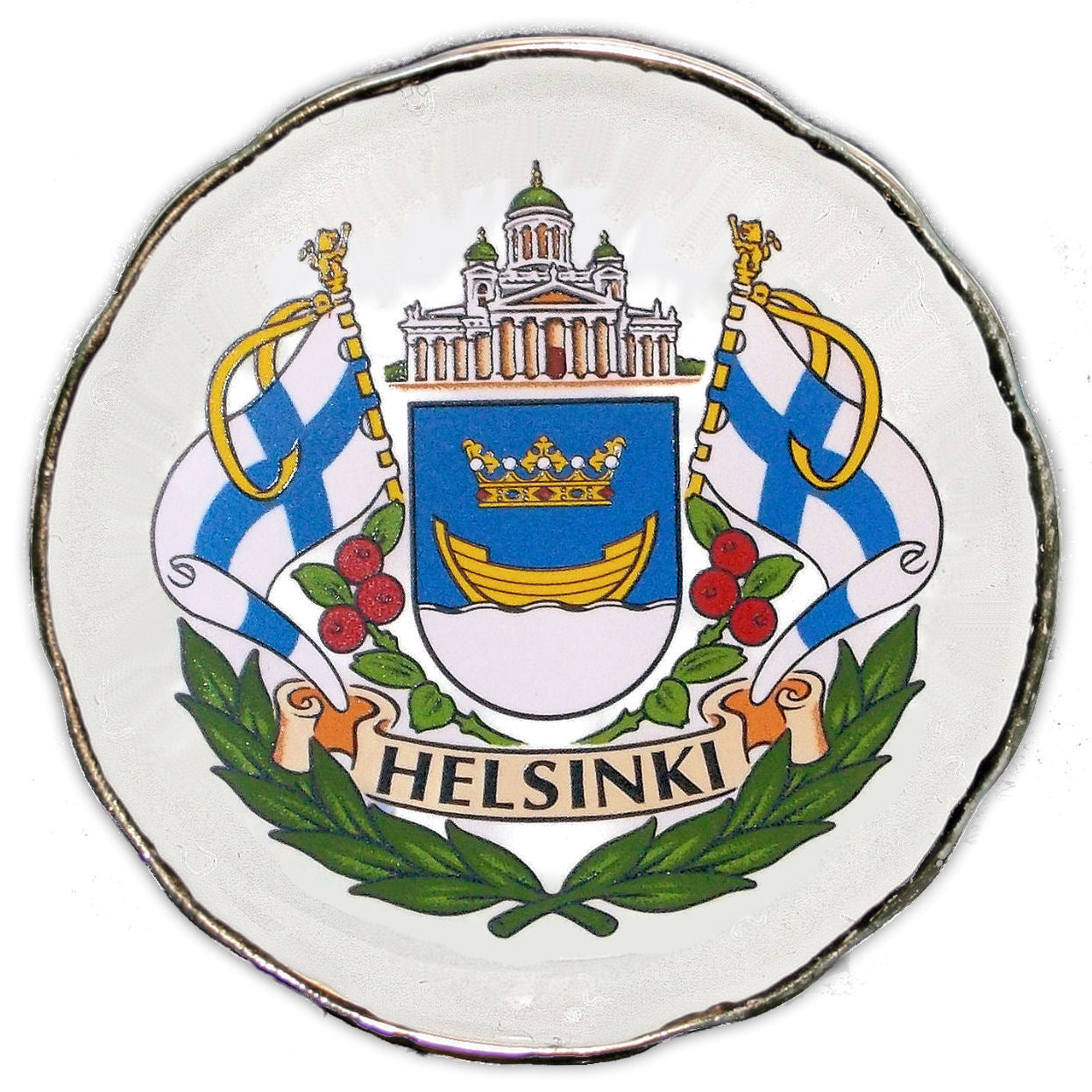 Posliinimagneetti Helsinki vaakuna 3000/5026