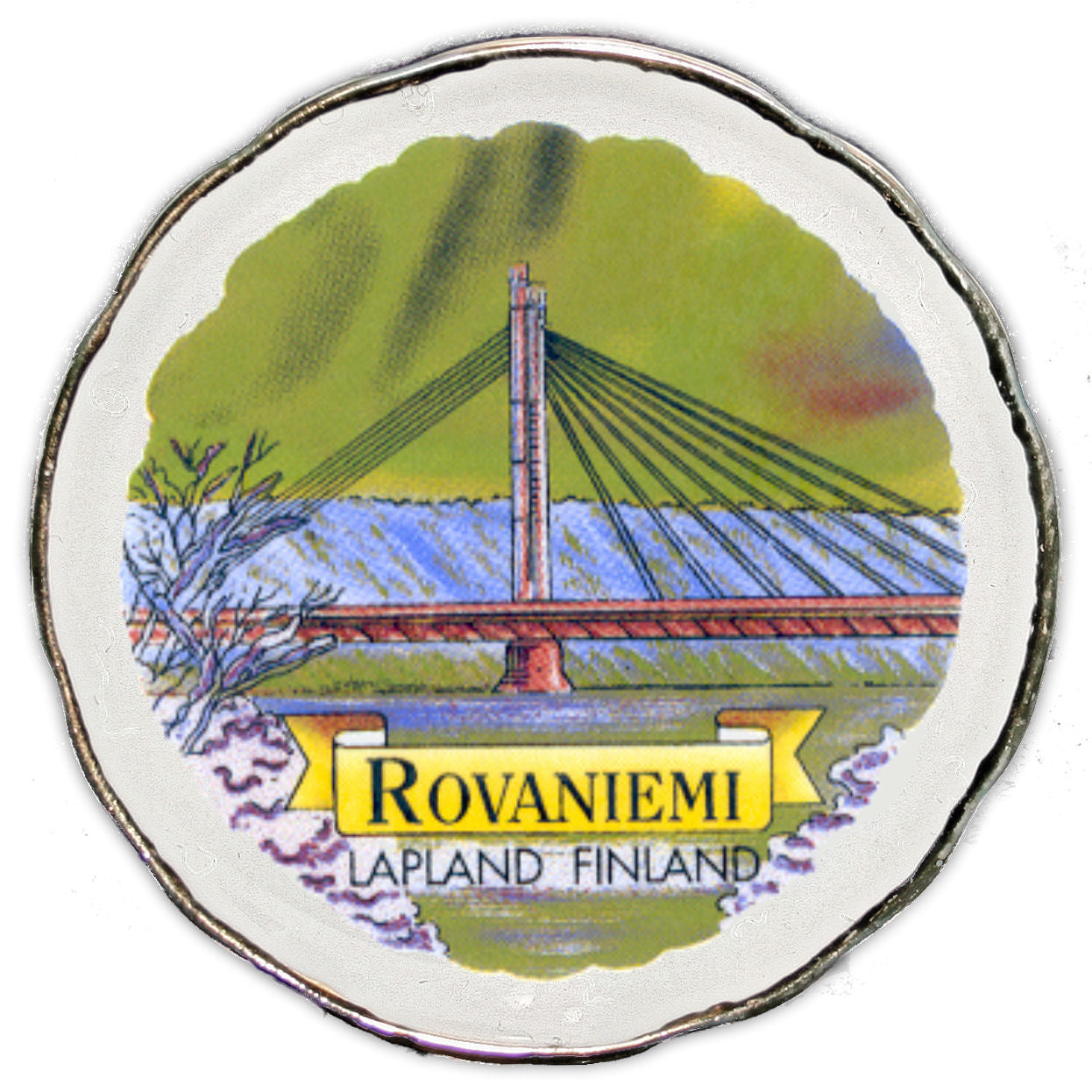 Posliinimagneetti Rovaniemen silta 3000/5014