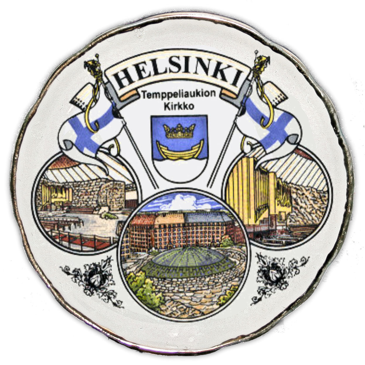 Posliinimagneetti Temppeliaukion kirkko 3000/5008
