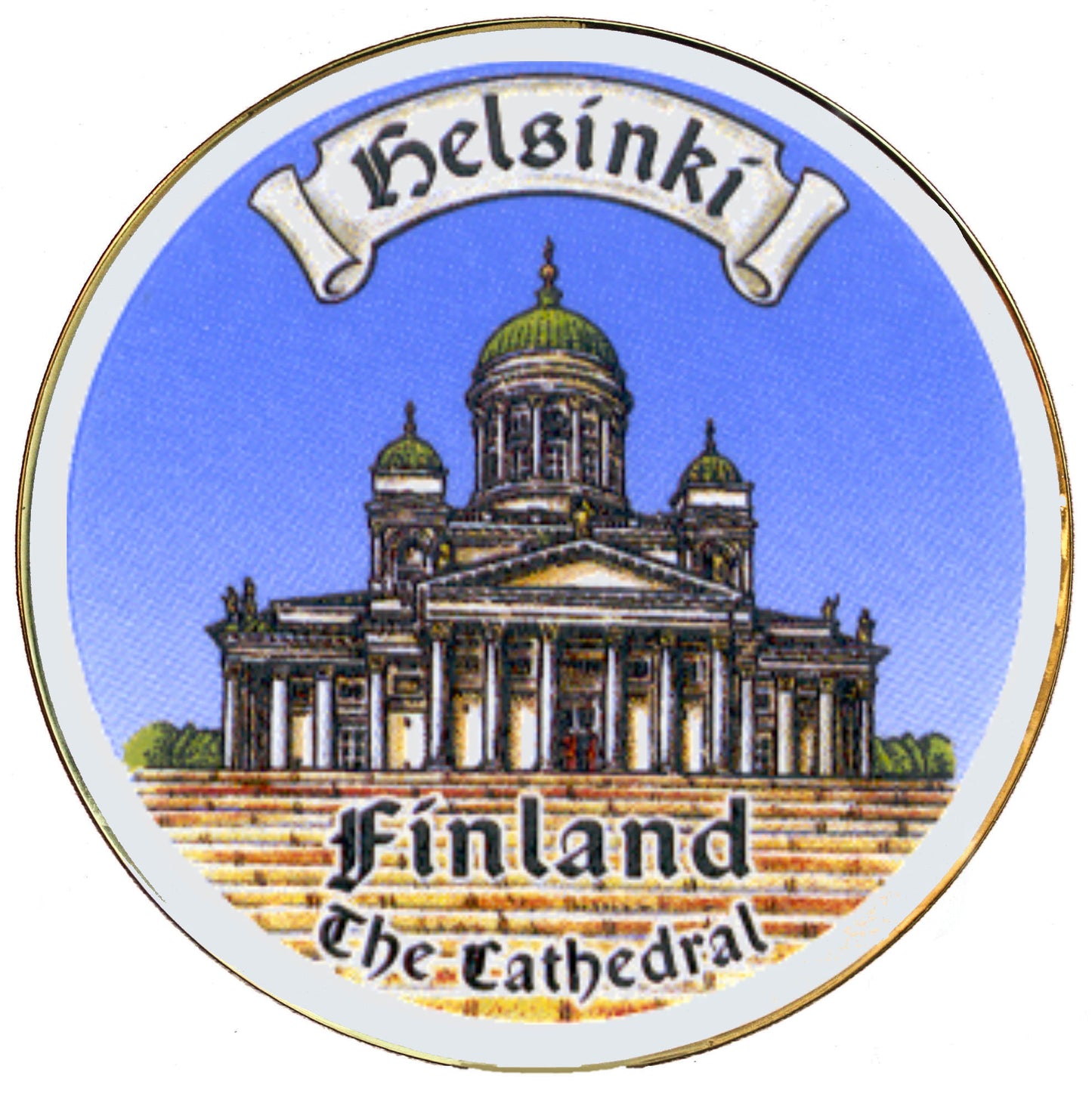 Iso lautanen Tuomiokirkko relief 490/6010