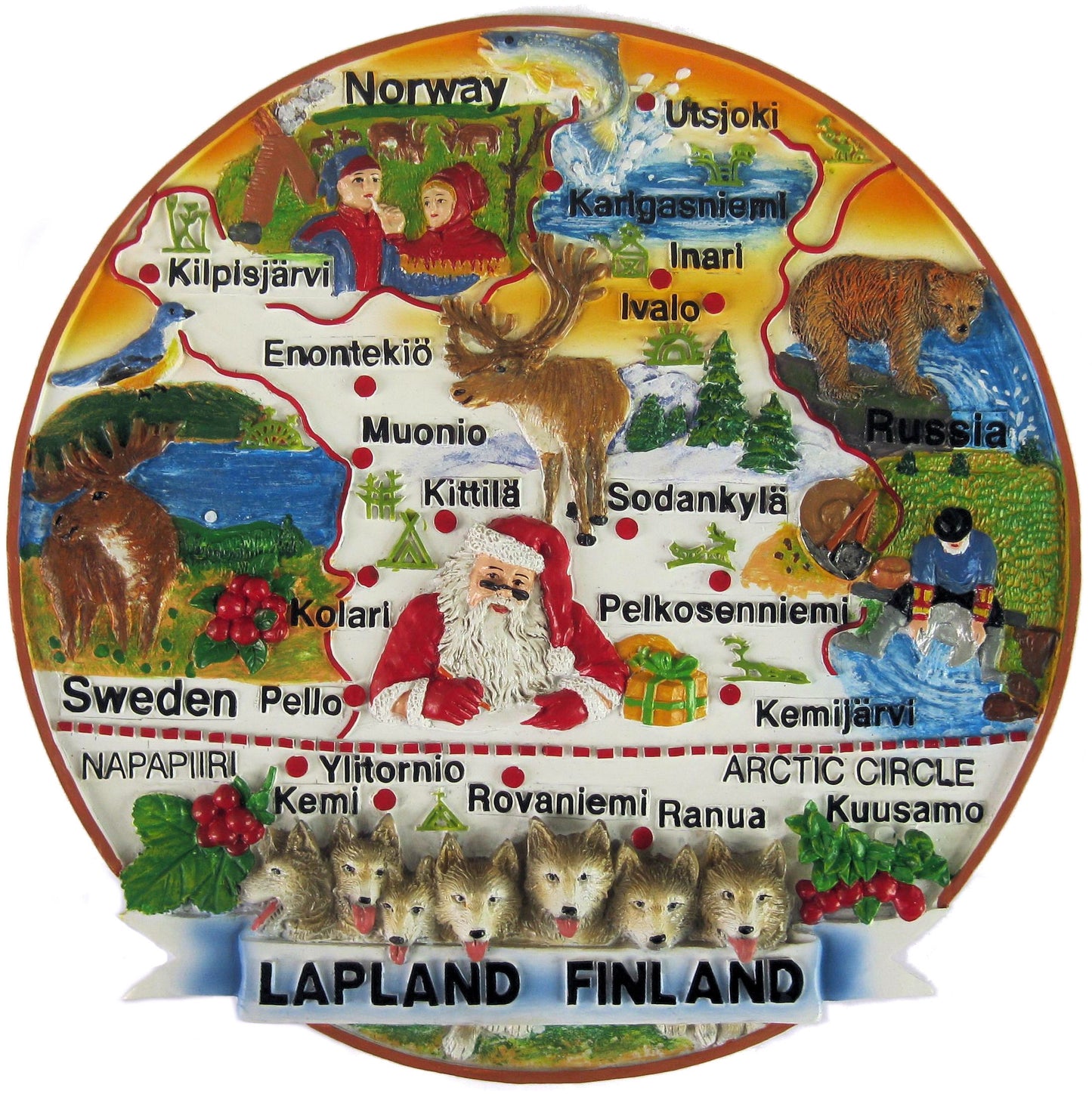 Iso lautanen Lapin kartta 780/6008