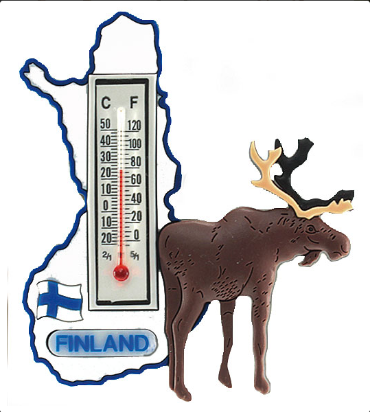 Kumimagneetti Lämpömittari Hirvi M5