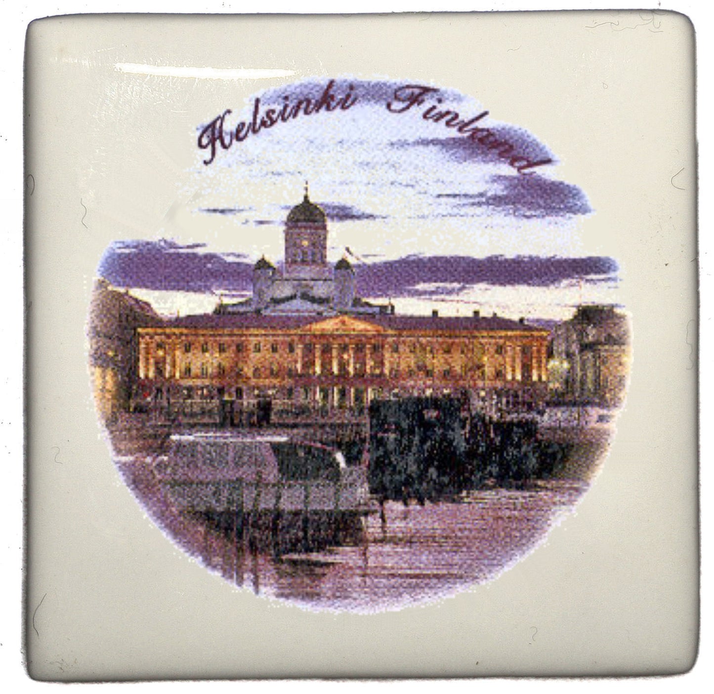 Posliinimagneetti Helsinki yö m5x5/6007