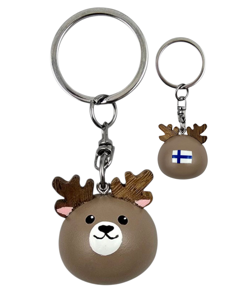 Puinen avaimenperä palloporo FA2