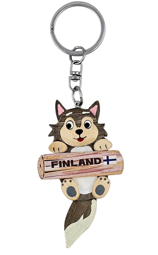 Puinen avaimenperä husky FA5