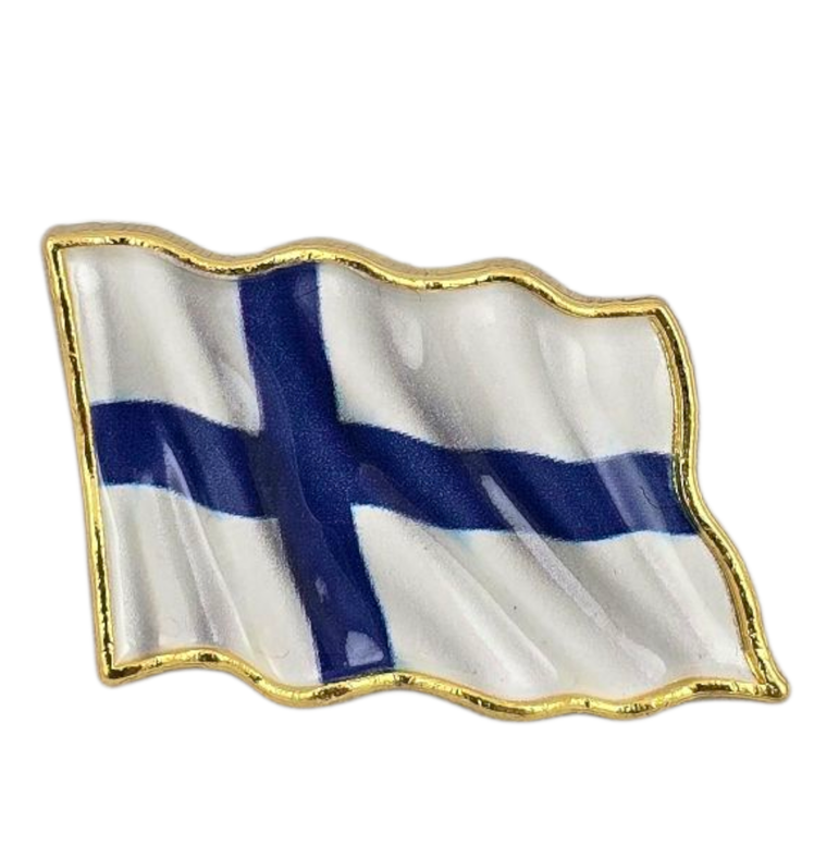 Pinssi liehuva suomenlippu P22