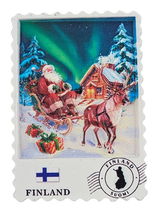 Keraaminen magneetti joulupukki ja poro PM23