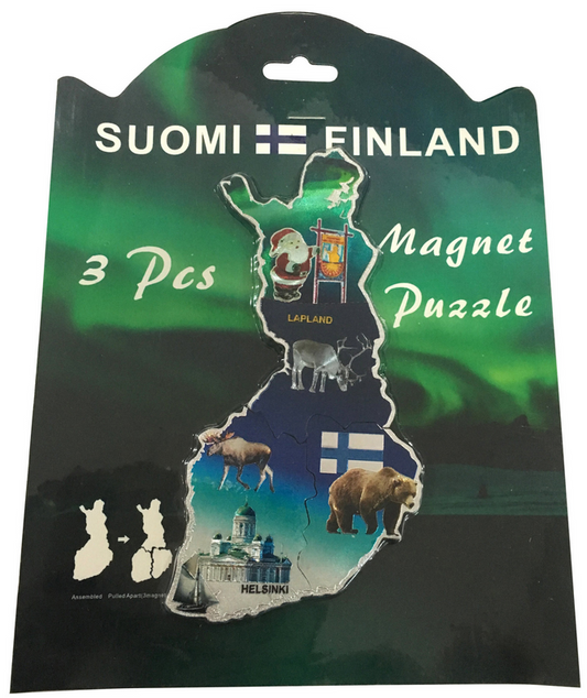 Foliomagneetti Suomi 3-osainen palapeli APM1
